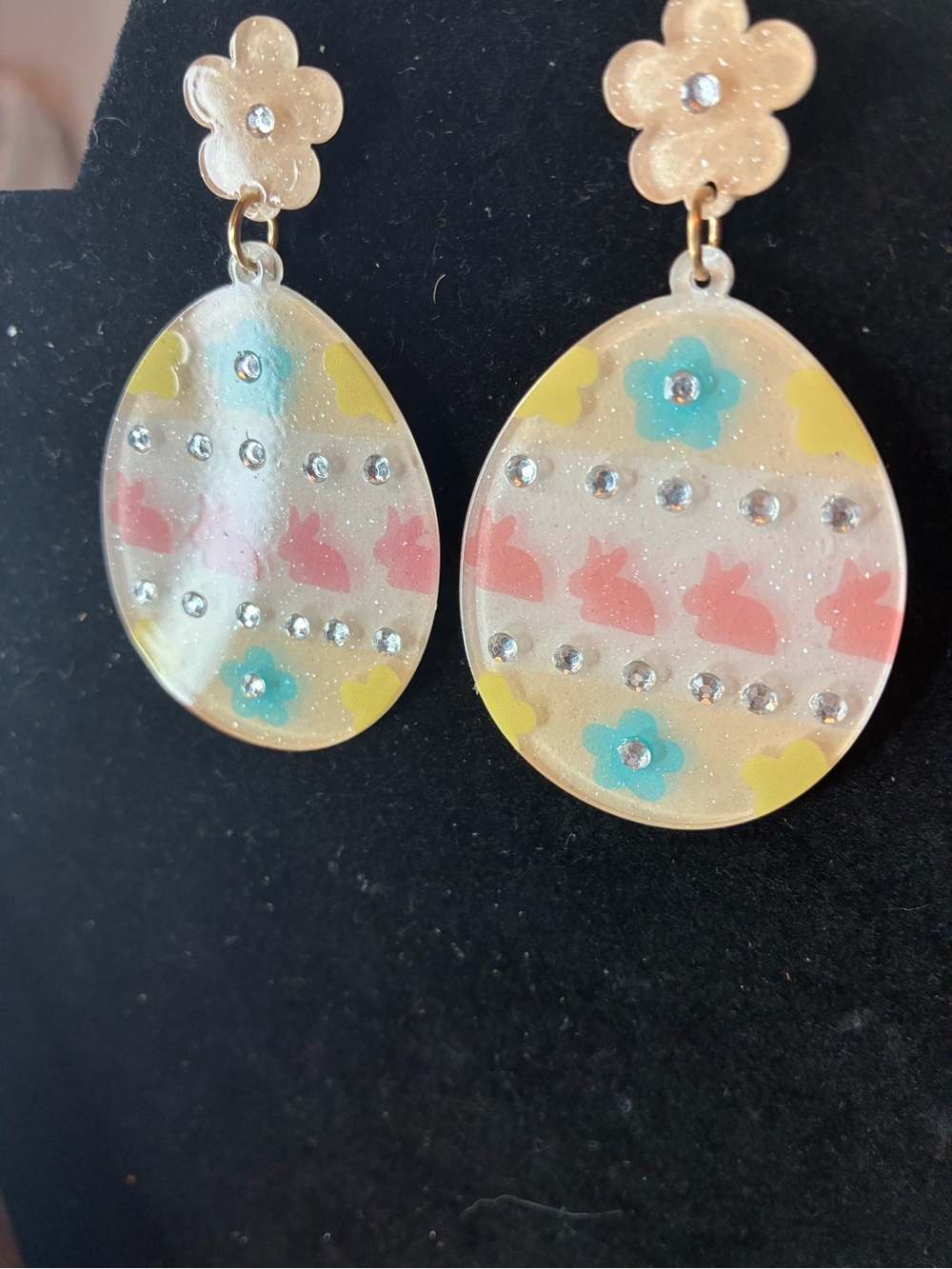 Plunder Easter Women’s Spring Floral Drop Earrings NWT - Picture 9 of 11